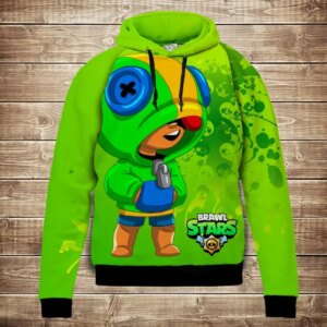 Толстівка 3D-Бравл старс Leon Face ВСІ Розміри Преміум тканина