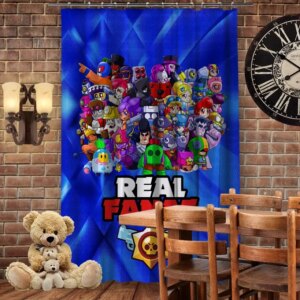 Штора 3D з принтом-Бравл Старс 2020