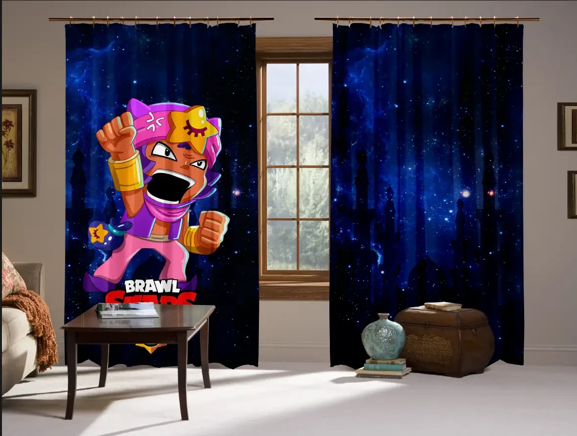 Штори 3D Бравл старс Сенді