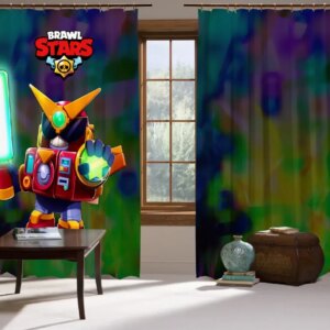 Штори 3D Бравл старс Вольт 2