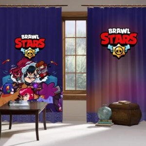 Штори 3D Бравл старс Банда