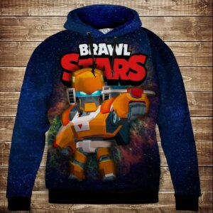 Толстівка 3D Бравл Старс Бо Меха серія Космос ВСІ Розміри Преміум тканина