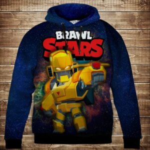 Толстівка 3D Бравл Старс Бо Меха серія Космос ВСІ Розміри Преміум тканина