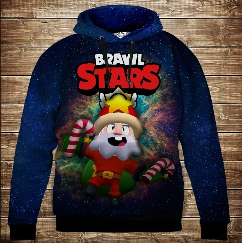 Толстівка 3D Бравл Старс Динамайк з різдвяними цукерками серія Космос ВСІ Розміри Преміум тканина