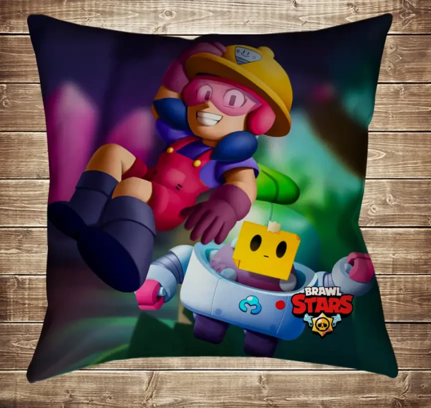 Подушка 3D-Бравл Старс Джекі і Спраут