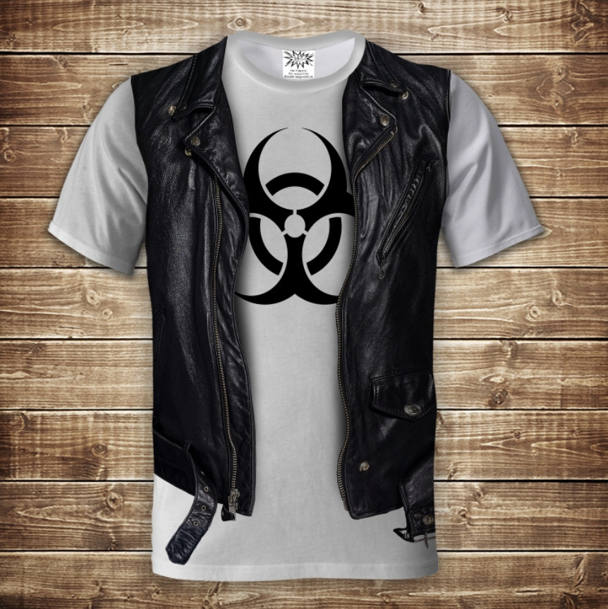 Футболка з 3D принтом 2в1 Токсично біологічна зброя  Дорослі і дитячі розміри ВСІ Розміри Преміум тканина