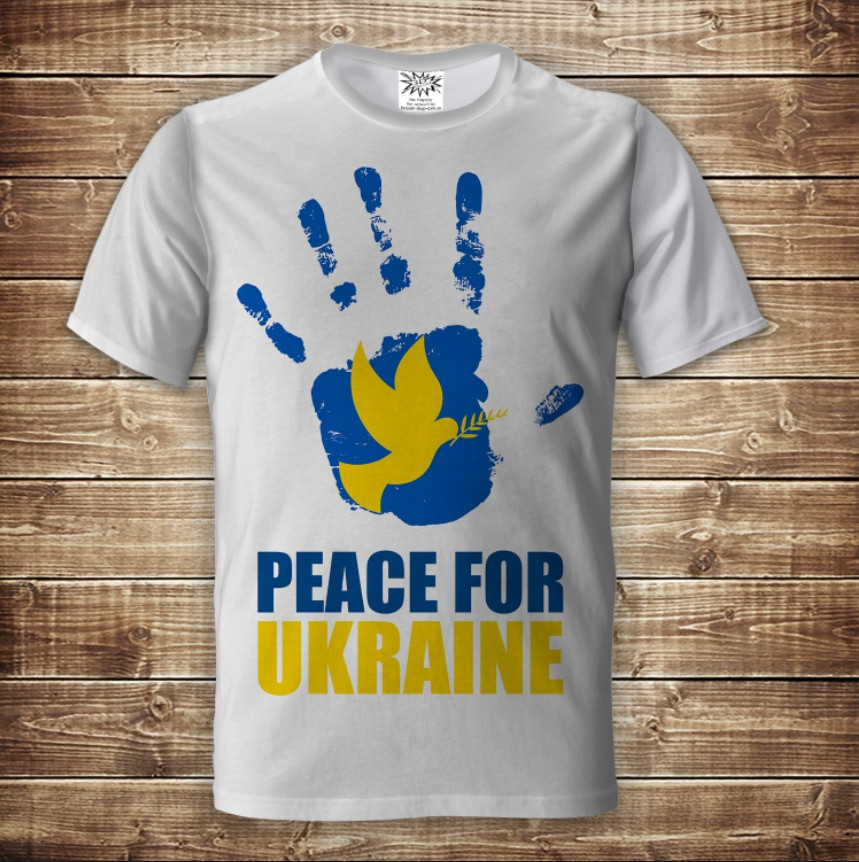 Футболка Peace For Ukraine Дорослі і дитячі розміри ВСІ Розміри Преміум тканина