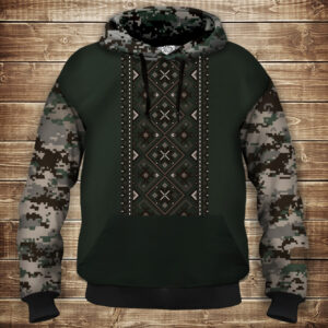 Толстівка унісекс оверсайз з 3D принтом Камуфляж і вишиванка Дитячі і дорослі розміри. ВСІ Розміри Преміум тканина