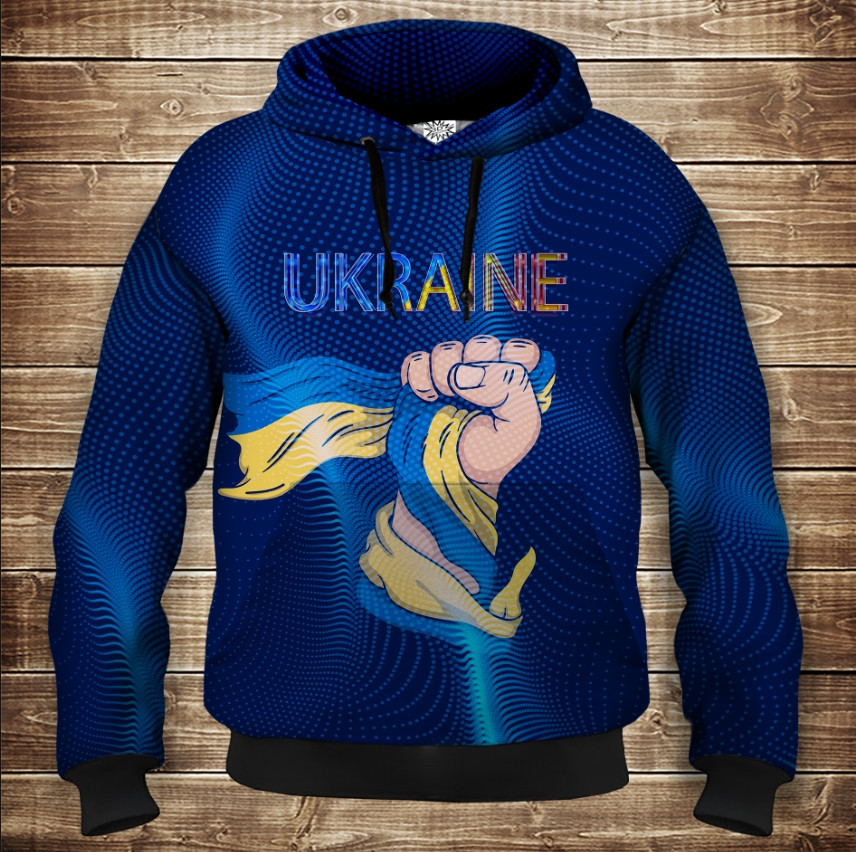 Толстівка з 3D принтом Україна Дитячі і дорослі розміри. ВСІ Розміри Преміум тканина