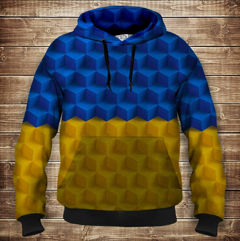 Толстівка з 3D принтом Україна Дитячі і дорослі розміри. ВСІ Розміри Преміум тканина