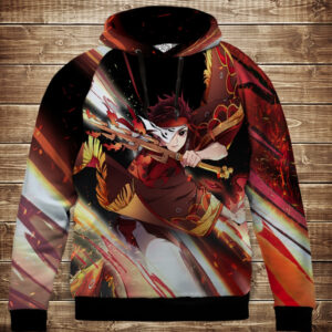 Толстівка 3D Demon Slayer Таджиро Дитячі і дорослі розміри ВСІ Розміри Преміум тканина