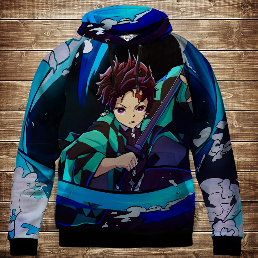 Толстівка 3D Demon Slayer Таджиро Дитячі і дорослі розміри ВСІ Розміри Преміум тканина