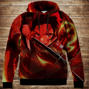 Толстівка 3D Demon Slayer Таджиро Дитячі і дорослі розміри ВСІ Розміри Преміум тканина