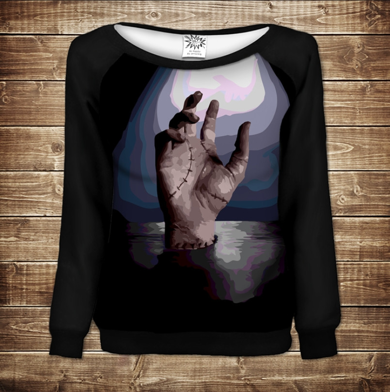 Світшот - реглан з 3D принтом на тему: Венздей Аддамс ВСІ Розміри Преміум тканина