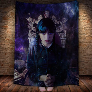 Плед з 3D принтом Вензді Аддамс