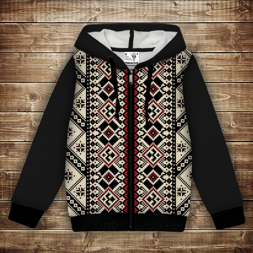 Худі з 3Д принтом Вишиванка етно - орнамент. Дорослі і Дитячі розміри ВСІ Розміри Преміум тканина