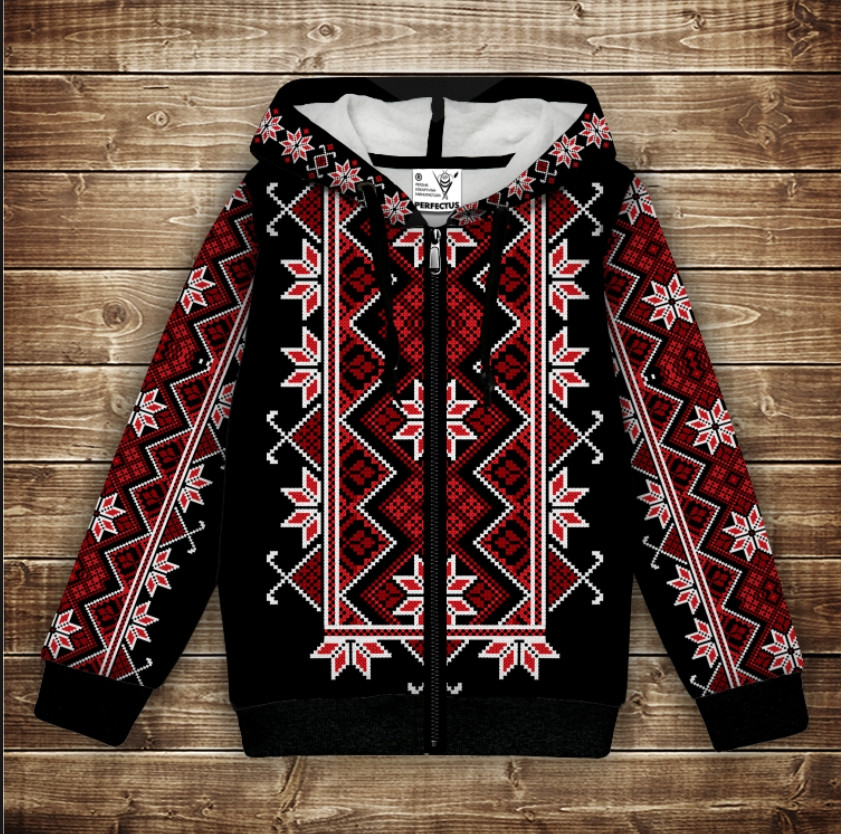 Худі з 3Д принтом Вишиванка етно - орнамент. Дорослі і Дитячі розміри ВСІ Розміри Преміум тканина