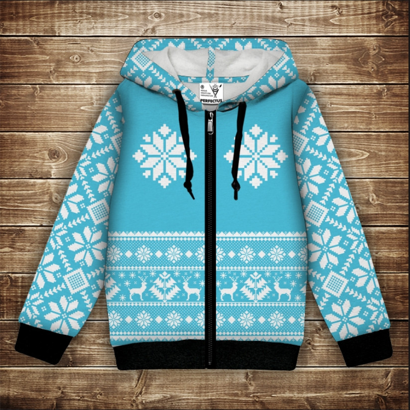 Худі з 3Д принтом Різдвяний (Скандинавський) етно орнамент. Дорослі і Дитячі розміри ВСІ Розміри Преміум тканина