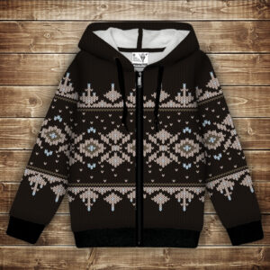 Худі з 3Д принтом Різдвяний (Скандинавський) етно орнамент. Дорослі і Дитячі розміри ВСІ Розміри Преміум тканина