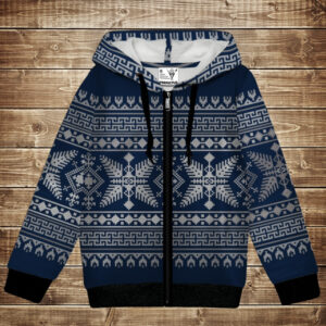 Худі з 3Д принтом Різдвяний (Скандинавський) етно орнамент. Дорослі і Дитячі розміри ВСІ Розміри Преміум тканина