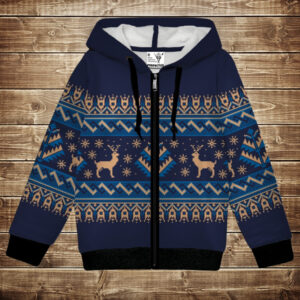 Худі з 3Д принтом Різдвяний (Скандинавський) етно орнамент. Дорослі і Дитячі розміри ВСІ Розміри Преміум тканина