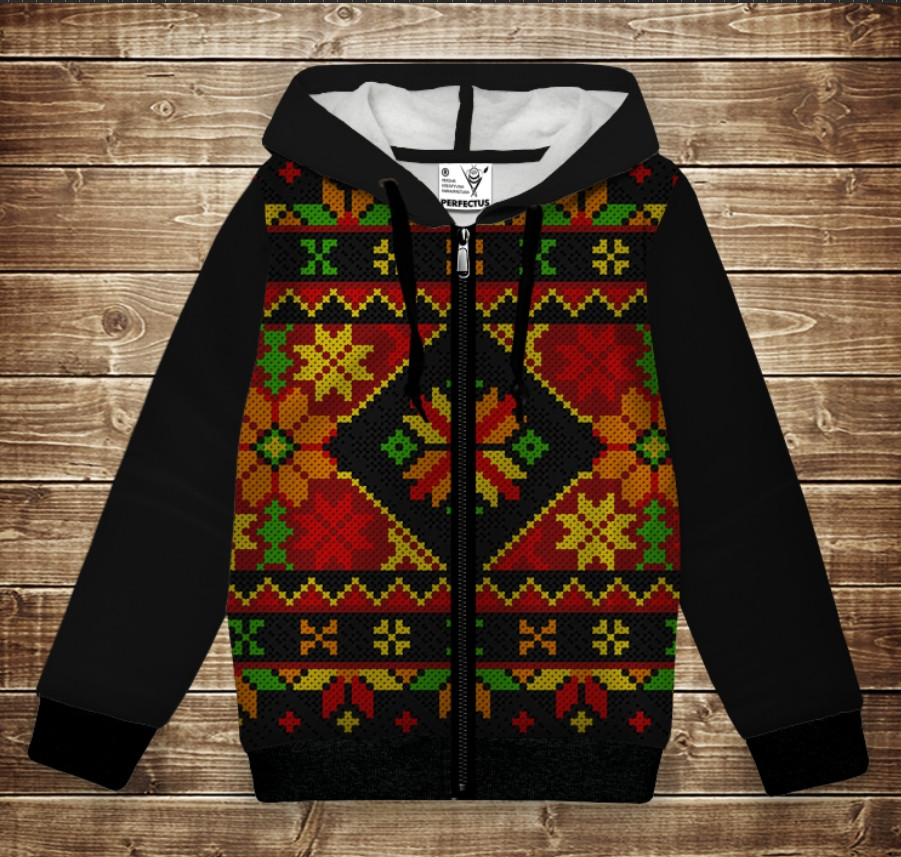 Худі з 3Д принтом Вишиванка етно орнамент. Дорослі і Дитячі розміри ВСІ Розміри Преміум тканина