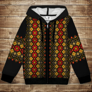 Худі з 3Д принтом Вишиванка етно орнамент. Дорослі і Дитячі розміри ВСІ Розміри Преміум тканина