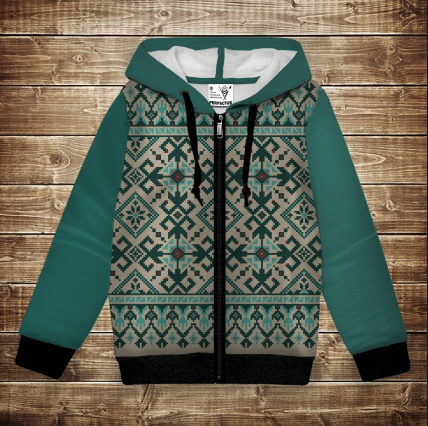 Худі з 3Д принтом Вишиванка етно орнамент. Дорослі і Дитячі розміри ВСІ Розміри Преміум тканина