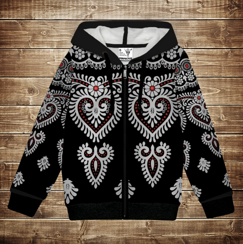 Худі з 3Д принтом Вишиванка етно орнамент. Дорослі і Дитячі розміри ВСІ Розміри Преміум тканина