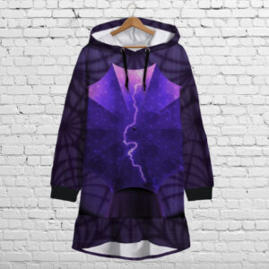 Плаття-худі рожеве з капюшоном і воланом Вензді Аддамс