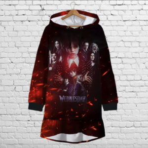 Плаття-худі рожеве з капюшоном і воланом Вензді Аддамс