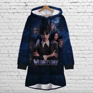 Плаття-худі рожеве з капюшоном і воланом Вензді Аддамс