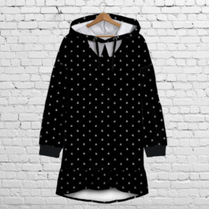 Плаття-худі рожеве з капюшоном і воланом Вензді Аддамс