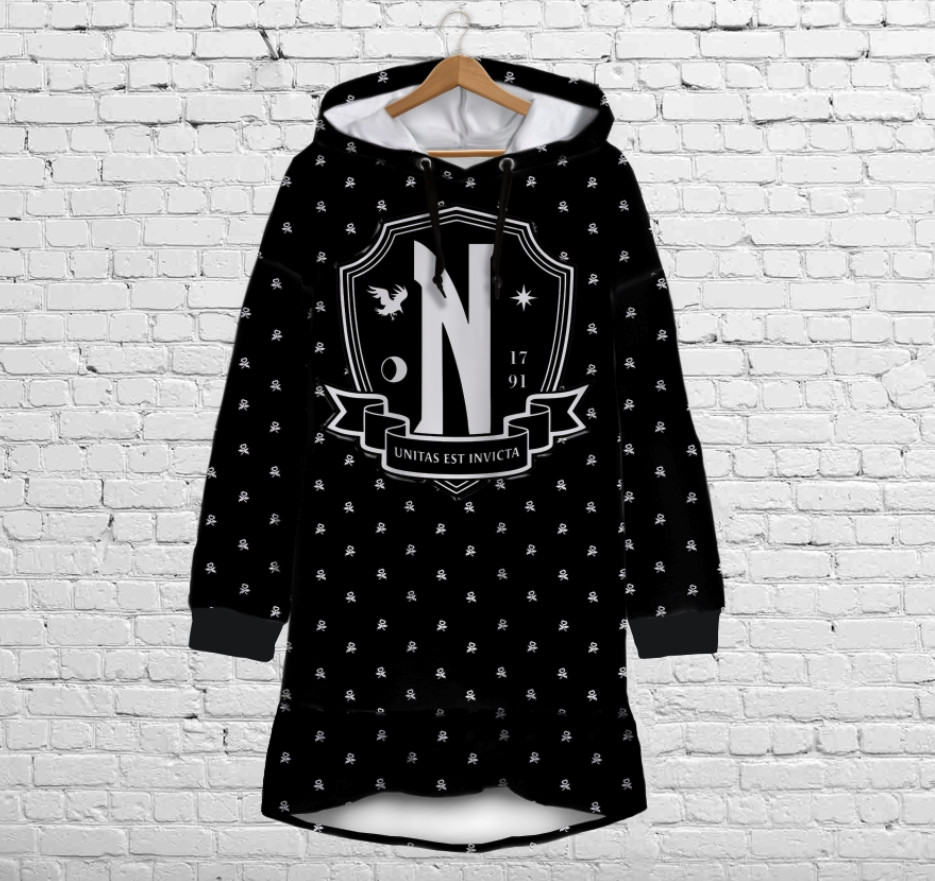 Плаття-худі рожеве з капюшоном і воланом Академія Невермор Венздей Аддамс (Wednesday Addams) Дитячі і дорослі розміри. ВСІ Розміри