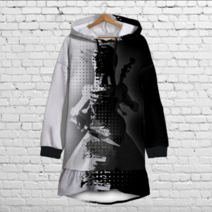 Плаття-худі рожеве з капюшоном і воланом Вензді Аддамс і віолончель