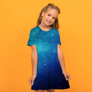 Плаття з воланом Космос (Кит) Дитячі і дорослі розміри. ВСІ Розміри Преміум тканина