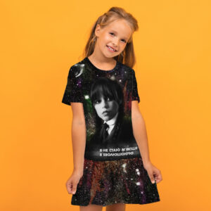 Плаття з воланом Венсдей Аддамс Wednesday Addams Дитячі і дорослі розміри. ВСІ Розміри Преміум тканина