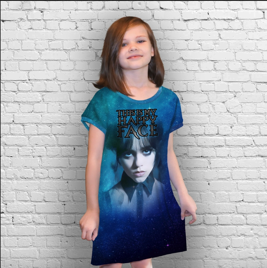 Плаття-туніка 3D Вензді Аддамс Венздей Аддамс (Wednesday Addams) ВСІ Розміри Преміум тканина