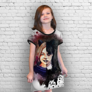 Плаття-туніка 3D Вензді Аддамс і Еніт Венздей Аддамс (Wednesday Addams) ВСІ Розміри Преміум тканина