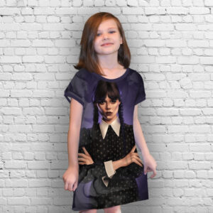 Плаття-туніка 3D Вензді Аддамс Венздей Аддамс (Wednesday Addams) ВСІ Розміри Преміум тканина