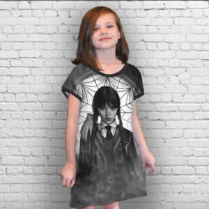 Плаття-туніка 3D Вензді Аддамс Венздей Аддамс (Wednesday Addams) ВСІ Розміри Преміум тканина