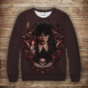 Світшот з 3D принтом Вензді Аддамс (Wednesday Addams) ВСІ Розміри Преміум тканина