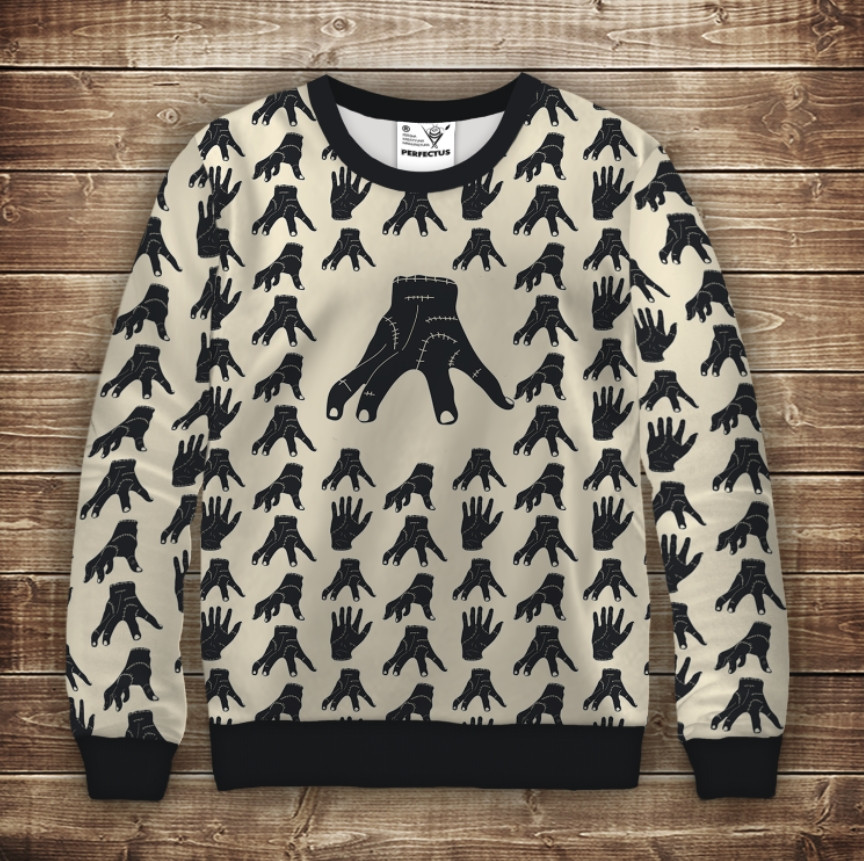 Світшот з 3D принтом Річ Вензді Аддамс (Wednesday Addams) ВСІ Розміри Преміум тканина