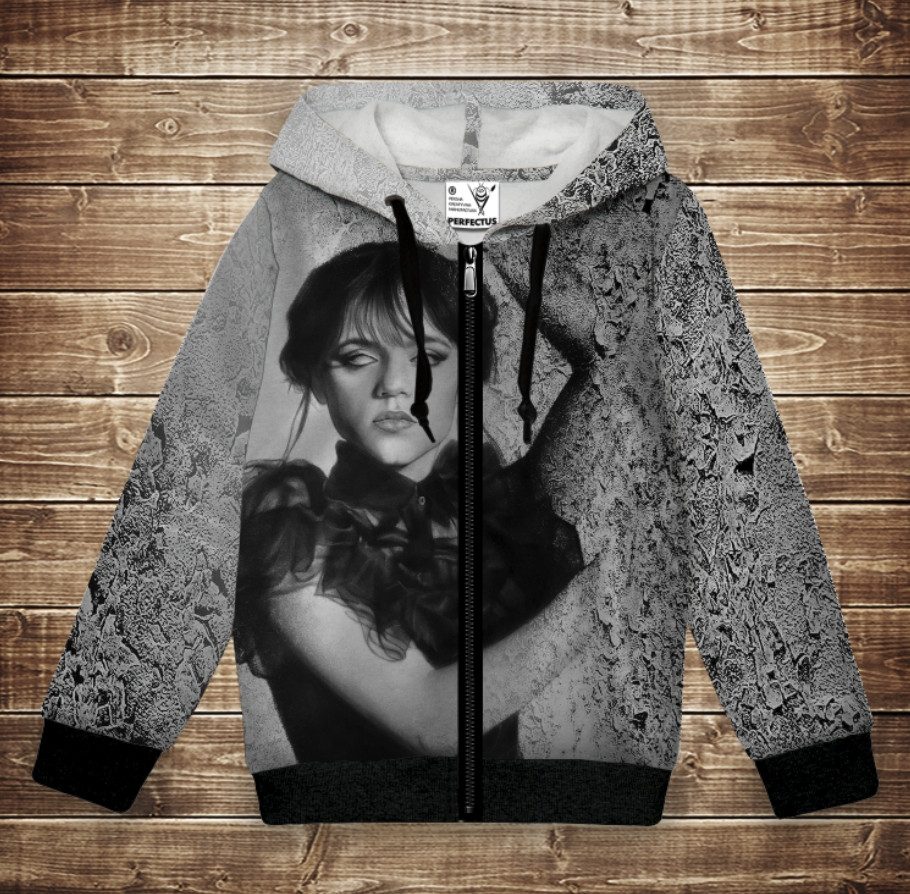 Худі з 3D принтом Вензді Аддамс (Wednesday Addams) Всі розміри. ВСІ Розміри Преміум тканина