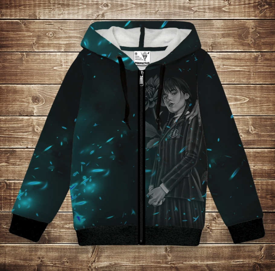 Худі з 3D принтом Вензді Аддамс (Wednesday Addams) Всі розміри. ВСІ Розміри Преміум тканина