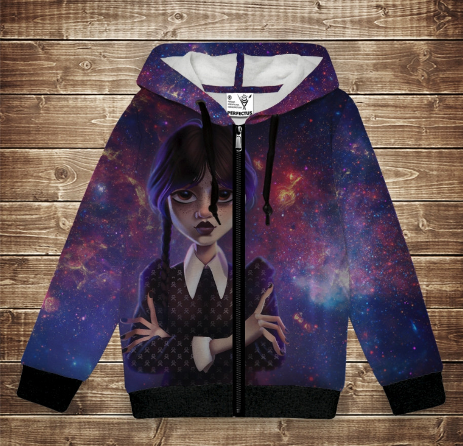 Худі з 3D принтом Вензді Аддамс (Wednesday Addams) Всі розміри. ВСІ Розміри Преміум тканина
