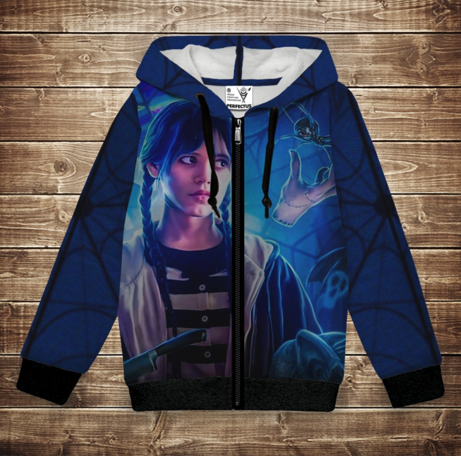 Худі з 3D принтом Вензді Аддамс (Wednesday Addams) Всі розміри. ВСІ Розміри Преміум тканина