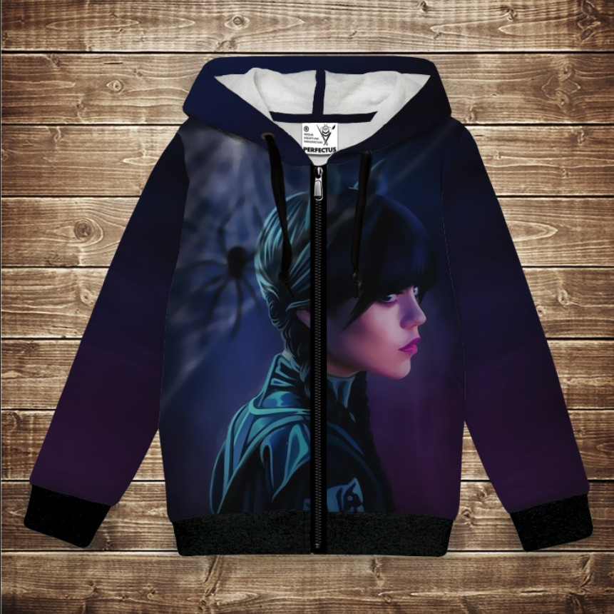 Худі з 3D принтом Вензді Аддамс (Wednesday Addams) Всі розміри. ВСІ Розміри Преміум тканина