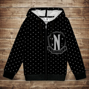 Худі з 3D принтом Академія Невермор Вензді Аддамс (Wednesday Addams) Всі розміри. ВСІ Розміри Преміум тканина