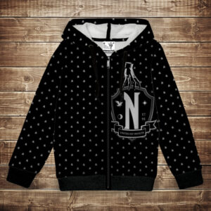 Худі з 3D принтом Академія Невермор Вензді Аддамс (Wednesday Addams) Всі розміри. ВСІ Розміри Преміум тканина